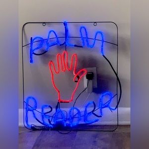 Palm reader neon sign
